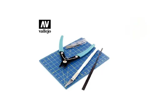Sada modelářského nářadí Vallejo Tools T11001 se štípacími kleštěmi a skalpelem, 9 ks