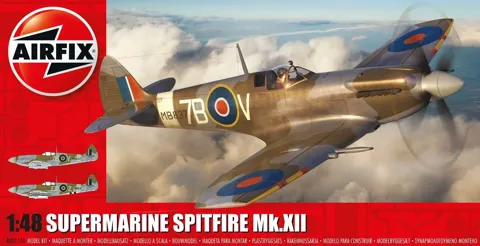 Krabice plastikové stavebnice Airfix A05117A Supermarine Spitfire Mk.XII v měřítku 1/48
