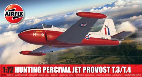 Krabice stavebnice Airfix A02103A Hunting Percival Jet Provost T.3/T.4 v měřítku 1/72