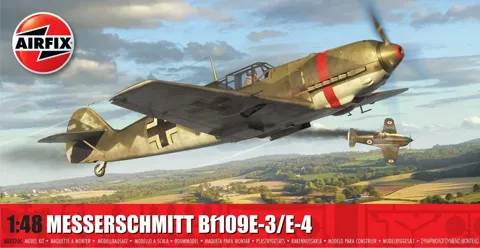 Krabice plastikové stavebnice Airfix A05120C Messerschmitt Bf109E-3/E-4 v měřítku 1/48