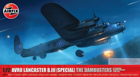 Krabice stavebnice Airfix A09007A Avro Lancaster B.III (SPECIAL) 'THE DAMBUSTERS' v měřítku 1/72