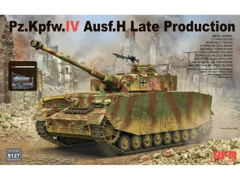 Krabice stavebnice Rye Field Model RFM5127 Pz.Kpfw.IV Ausf.H Late Production v měřítku 1/35