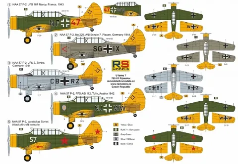 1/72 NAA-57 "Luftwaffe" - 5 decal v. for Luftwaffe