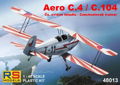 Krabice plastikové stavebnice RS Models 48013 Aero C.4/C.104 v měřítku 1/48