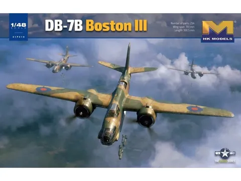 Krabice plastikové stavebnice HK Models HKM01F015 DB-7B Boston III v měřítku 1/48