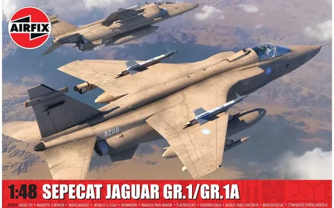Krabice plastikové stavebnice Airfix A11010 SEPECAT Jaguar GR.1/GR.1A v měřítku 1/48