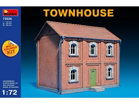 Krabice stavebnice MiniArt 72026 Townhouse městský dům v měřítku 1/72