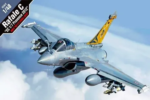 Krabice plastikové stavebnice Academy 12346 Rafale C EC 1/7 Provence 2012 v měřítku 1:48