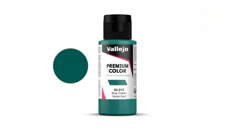 Lahvička akrylové barvy Vallejo Premium Color 62012 modrozelená krycí 60 ml