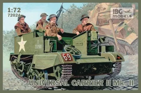 Krabice plastikové stavebnice IBG Models 72024 Universal Carrier Mk.II v měřítku 1/72