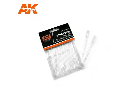 Balení modelářských pipet AK Interactive AK614 malé pipety, 12 kusů