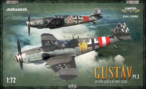 Krabice stavebnice Eduard 2150 GUSTAV Pt. 3 DUAL COMBO 1/72, Bf 109G-6/AS a G-14/AS