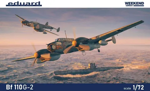 Krabice stavebnice Eduard Bf 110G-2 1/72 Weekend Edition, kat. č. 7468