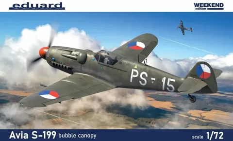 Krabice stavebnice Eduard 7471 Avia S-199 s kapkovitým překrytem v měřítku 1/72, Weekend Edition