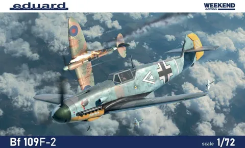 Krabice stavebnice Eduard 7474 Bf 109F-2 Weekend Edition v měřítku 1/72