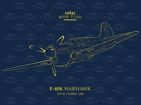 Krabice stavebnice Eduard Royal Class R0024 P-40K Warhawk DUAL COMBO v měřítku 1/48
