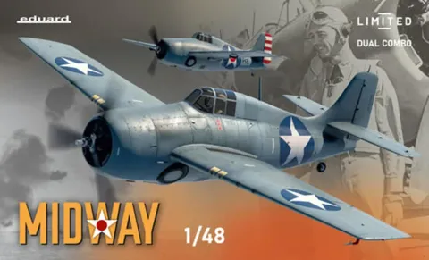 Krabice stavebnice Eduard 11166 Midway DUAL COMBO 1/48 s letouny F4F-3 a F4F-4 Wildcat