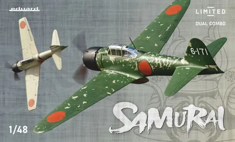 Krabice stavebnice Eduard 11168 Samurai Dual Combo A6M3 Zero v měřítku 1/48