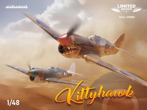 Krabice stavebnice Eduard 11187 Kittyhawk Mk.Ia / Mk.IV Dual Combo v měřítku 1/48