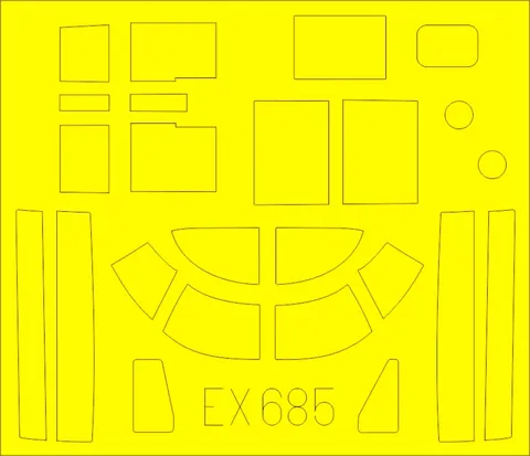 Maskovací sada Eduard EX685 A-26B 1/48 pro stavebnici ICM