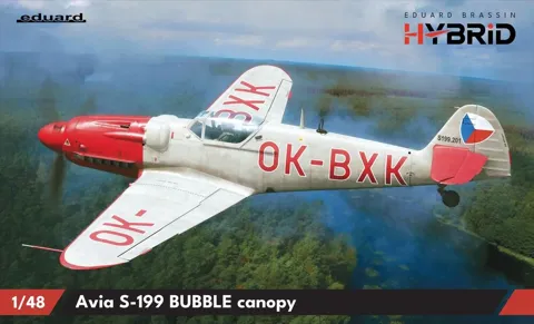 Stavebnice Eduard 948012 Avia S-199 bubble canopy 1/48 HYBRID Edition s resinovými díly