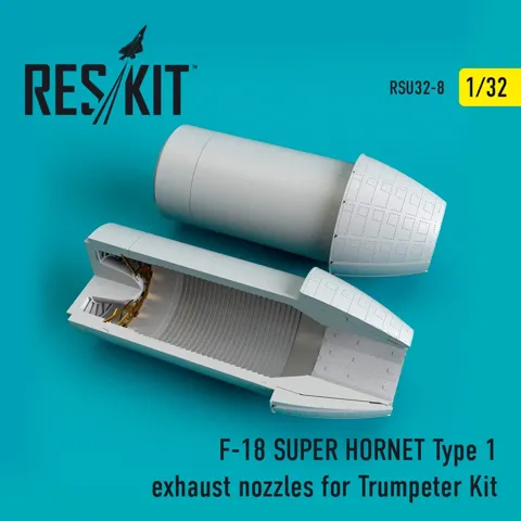 Reskit RSU32-0008 výfukové trysky typ 1 pro F/A-18 Super Hornet v měřítku 1/32