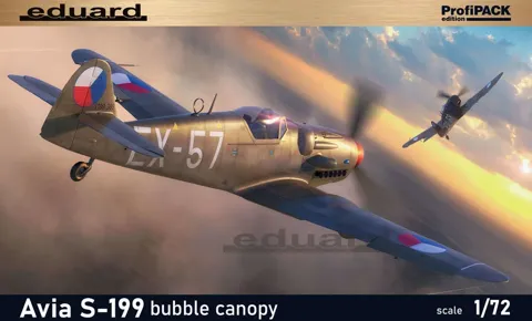Krabice stavebnice Eduard ProfiPACK 70151 Avia S-199 bubble canopy v měřítku 1/72