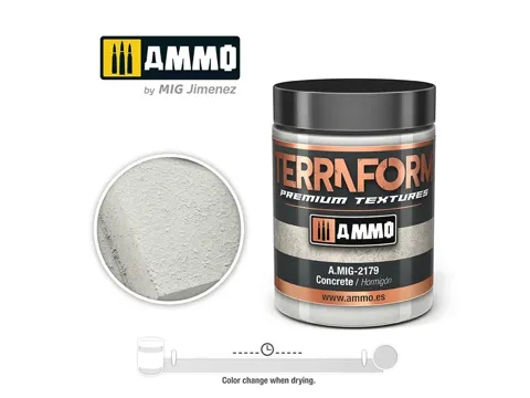 Kelímek akrylové textury AMMO Mig 2179 TERRAFORM beton (Concrete) 100 ml