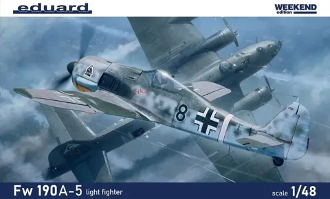 Krabice plastikové stavebnice Eduard 84118 Fw 190A-5 light fighter v měřítku 1/48