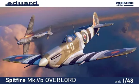 Krabice stavebnice Eduard 84200 Spitfire Mk.Vb OVERLORD v měřítku 1/48, edice Weekend