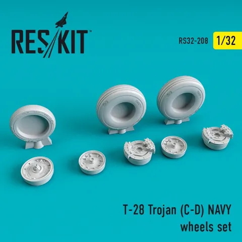 Sada kol Reskit RS32-0208 pro T-28 Trojan NAVY v měřítku 1/32