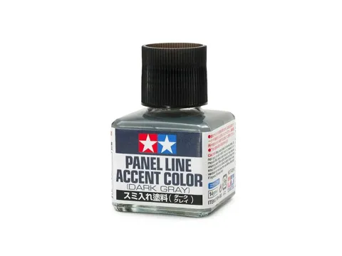 Lahvička Tamiya 87199 Panel Line Accent Color tmavě šedá 40 ml se štětcem v uzávěru