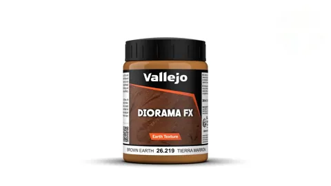 Kelímek texturové pasty Vallejo Diorama FX 26219 hnědá zemina 200 ml