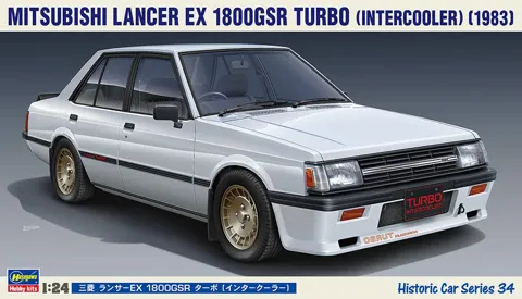 Krabice stavebnice Hasegawa 21134 Mitsubishi Lancer EX 180GSR Turbo Intercooler 1983 v měřítku 1/24
