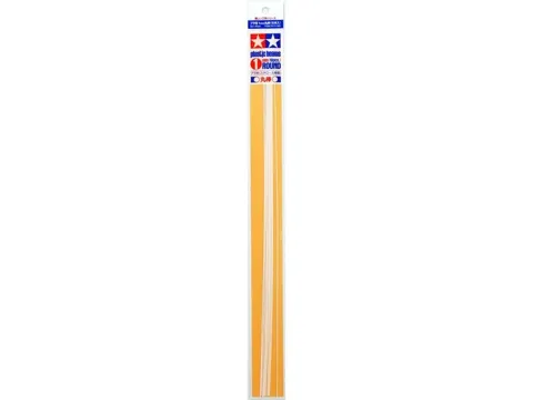 Balení plastových profilů Tamiya 70174 Plastic Beams, kulaté tyčky 1 mm, 10 kusů