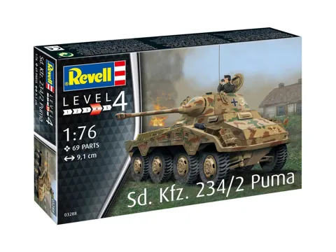 Krabice plastikové stavebnice Revell 03288 Sd.Kfz. 234/2 Puma v měřítku 1:76