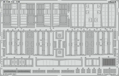 Fotoleptaná sada Eduard 491145 pro model Il-2 Zvezda v měřítku 1/48