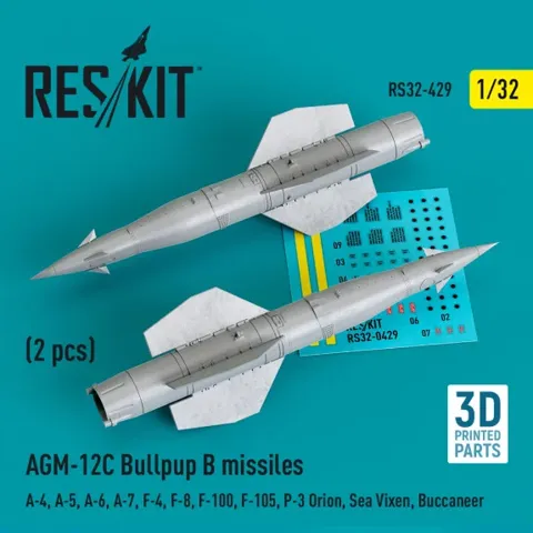 Detailní sada Reskit RS32-0429 — dvě rakety AGM-12C Bullpup B v měřítku 1:32