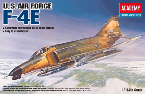 Krabice plastikové stavebnice Academy 12605 F-4E Phantom II v měřítku 1/144