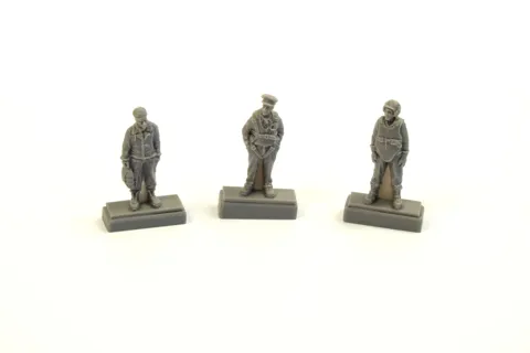 Resinové figurky CMK F72339 1/72 – americký pilot bombardéru a dva palubní střelci