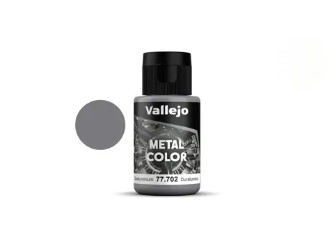 Lahvička akrylové metalické barvy Vallejo Metal Color 77702 Duraluminium 32 ml
