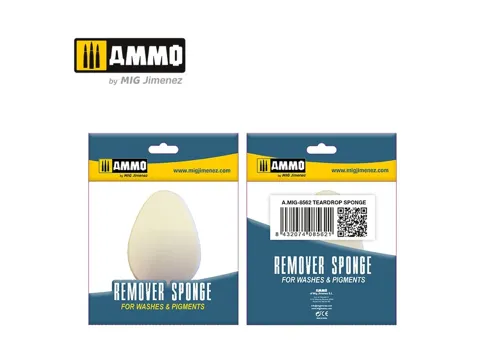 Brusná houbička ve tvaru kapky AMMO Mig 8562, balení 2 ks