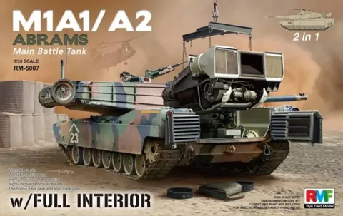 Krabice stavebnice Rye Field Model RFM-5007 M1A1/A2 Abrams 1/35 s kompletním interiérem
