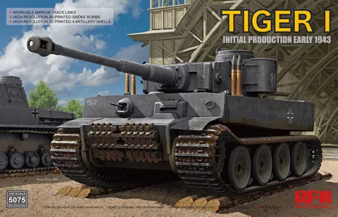 Krabice stavebnice Rye Field Model RFM5075 Tiger I Initial Production Early 1943 v měřítku 1/35