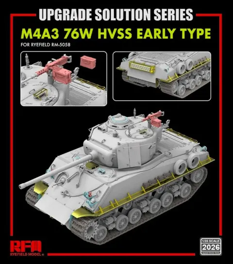 Balení upgrade sady Rye Field Model RFM2026 1/35 pro stavebnici M4A3 76W HVSS