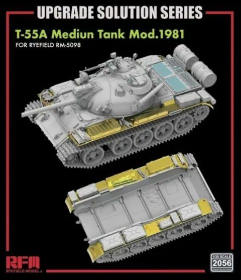 Doplňková sada blatníků Rye Field Model RFM2056 v měřítku 1/35 pro stavebnici T-55A