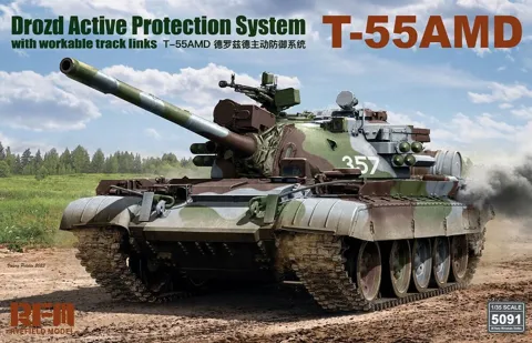 Krabice stavebnice Rye Field Model RFM5091 T-55AMD Drozd v měřítku 1/35