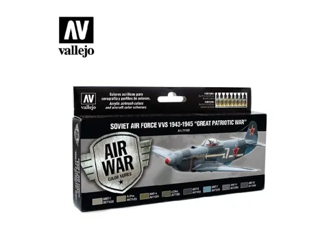 Sada akrylových barev Vallejo Model Air 71198 sovětská sada 1943–1945, 8 lahviček