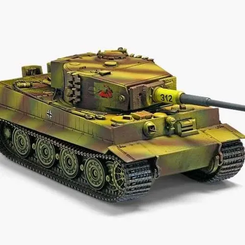 Krabice plastikové stavebnice Academy 13314 Tiger I pozdní verze v měřítku 1/35