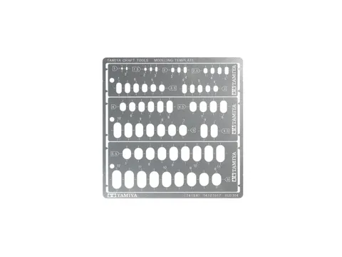 Modelářská šablona Tamiya 74154 Modeling Template RR 1-6 s prořezanými zaoblenými obdélníky